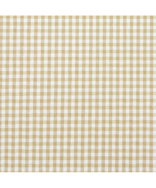 Baumwoll Tischdecke kariert beige