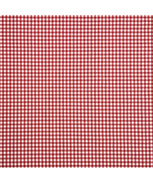 Jacquard Tischdecke aus beschichteter Baumwolle Fleckenschutz MENORCA-C401 kariert rot eckig rund oval