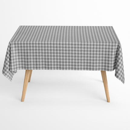Baumwoll Tischdecke grau kariert