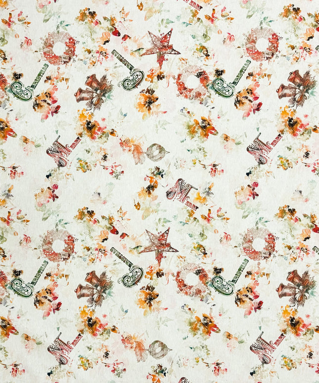 Jacquard Baumwolltischdecke MERRY CHRISTMAS
