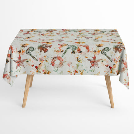 Jacquard Baumwolltischdecke MERRY CHRISTMAS