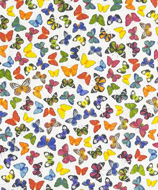beschichtete Baumwolltischdecke Schmetterlinge