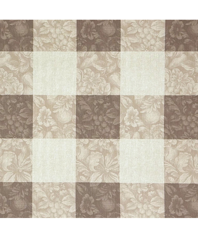 Jacquard Baumwoll Tischdeckecke KAro und Blumen