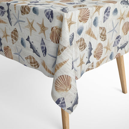 textile Tischdecke maritim Meer Ozean Holz