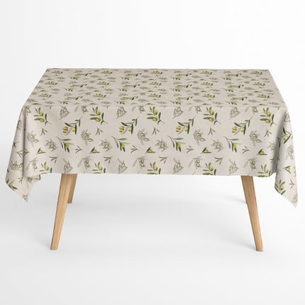 Jacquard Tischdecke beschichtete Baumwolle Fleckenschutz OIL Oliven mediterran eckig rund oval