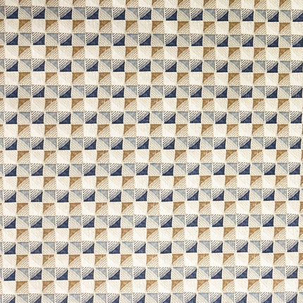 Jacquard Tischdecke aus beschichteter Baumwolle Fleckenschutz OLAYA Geometrie Würfel retro eckig rund oval