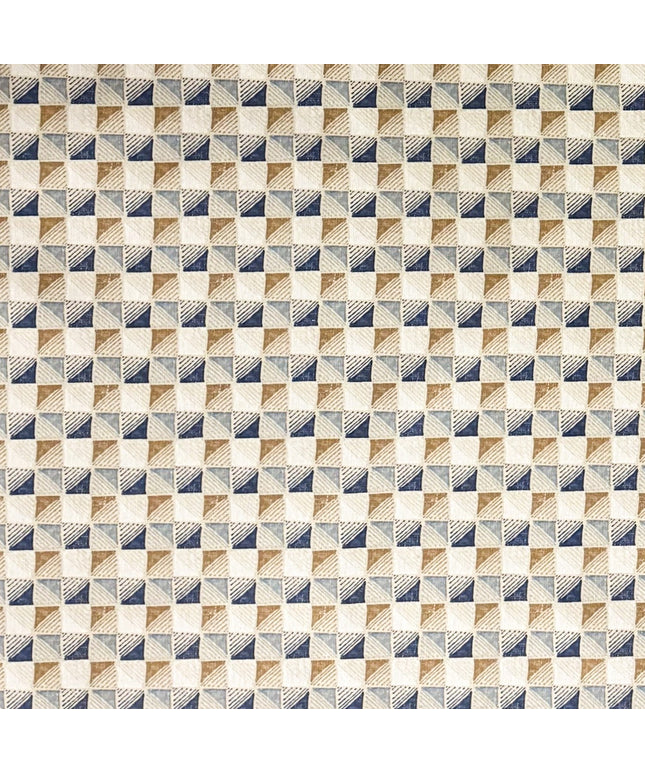 Jacquard Tischdecke aus beschichteter Baumwolle Fleckenschutz OLAYA Geometrie Würfel retro eckig rund oval