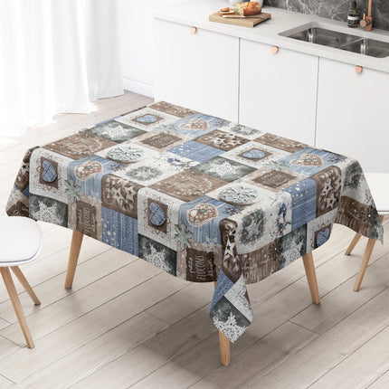 Wachstuch Tischdecke Weihnachten Schneeflocke