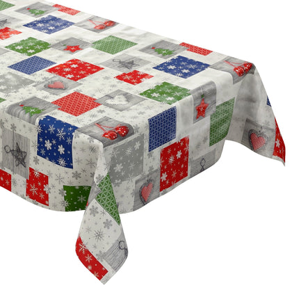 Wachstuch Rolle Weihnachten P1033-1 Herzen Kugeln Schneeflocken Rollenware