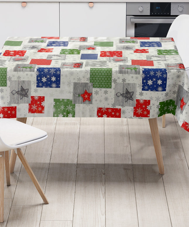 Wachstuch Rolle Weihnachten P1033-1 Herzen Kugeln Schneeflocken Rollenware