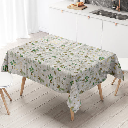 Wachstuch Tischdecke Weihnachten P1034-3 MERRY CHRISTMAS beige eckig rund oval
