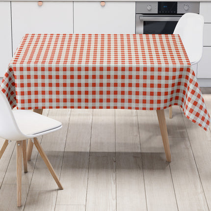 Wachstuch Tischdecke P107-1 rot kariert groß eckig rund oval