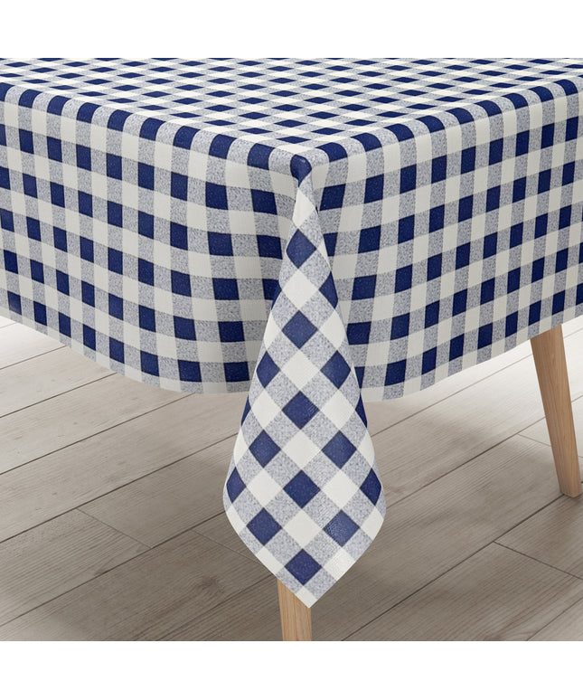 Wachstuch Tischdecke kariert blau