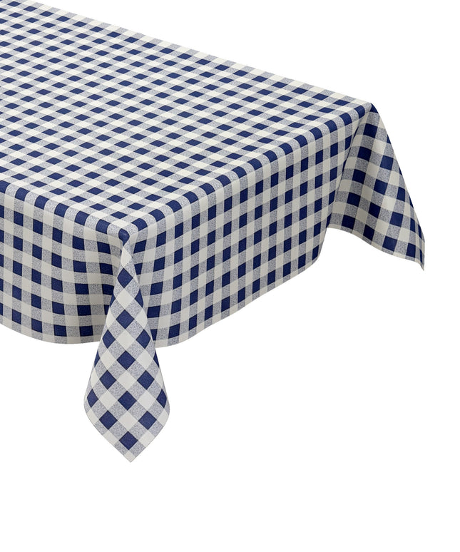 Wachstuch Tischdecke kariert blau