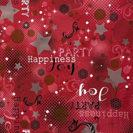 Wachstuch Tischdecke P1094-3 rot Silvester Party Neujahr Karneval Fasching eckig rund oval