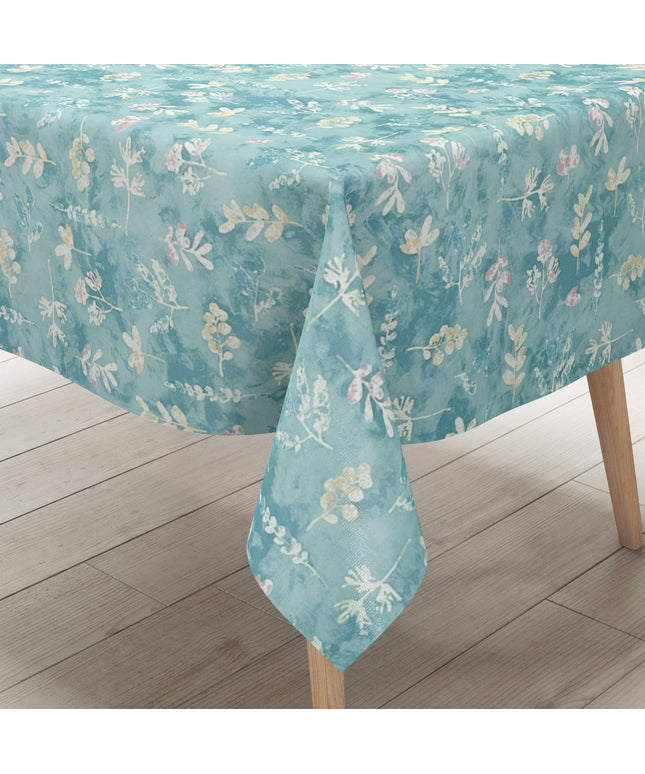 Wachstuch Tischdecke Herbstmotiv blau