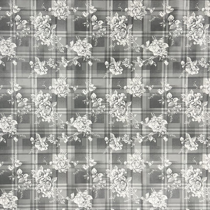 Wachstuch Tischdecke Rosen kariert