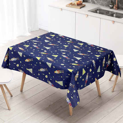 Wachstuch Rolle Weihnachten P1201-2 Nussknacker blau Rollenware