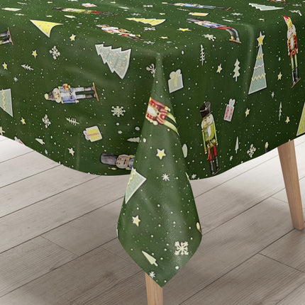 Wachstuch Rolle Weihnachten P1201-3 Nussknacker grün Rollenware
