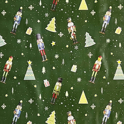 Wachstuch Rolle Weihnachten P1201-3 Nussknacker grün Rollenware