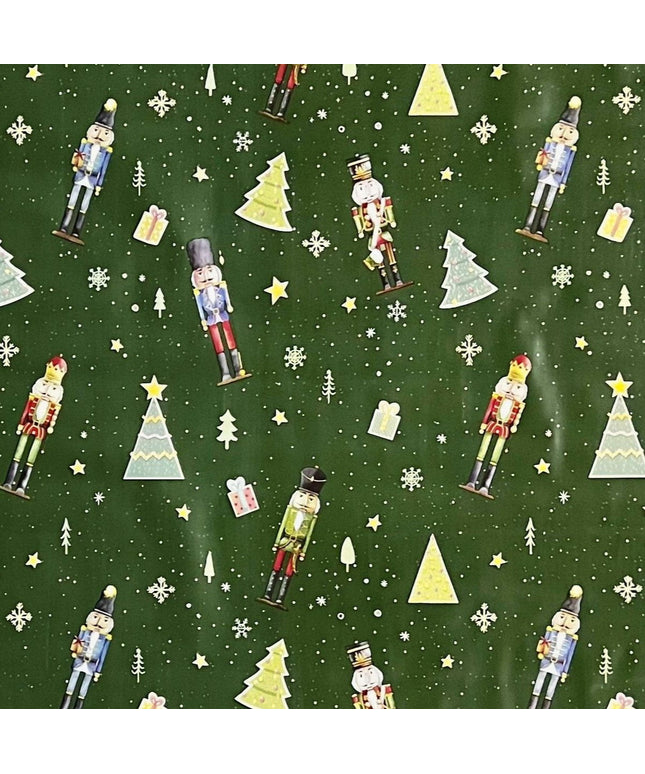 Wachstuch Rolle Weihnachten P1201-3 Nussknacker grün Rollenware