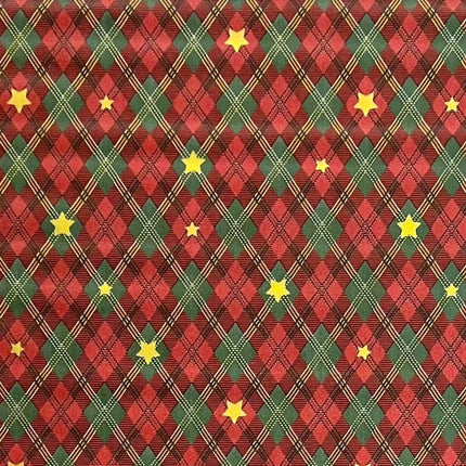 Wachstuch Rolle Weihnachten P1202-1 Raute geprägt Rollenware