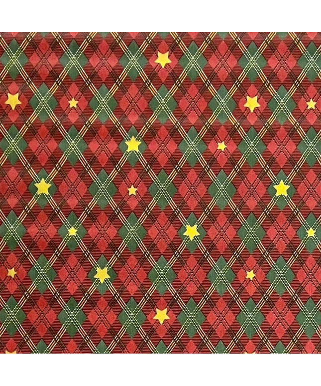 Wachstuch Rolle Weihnachten P1202-1 Raute geprägt Rollenware