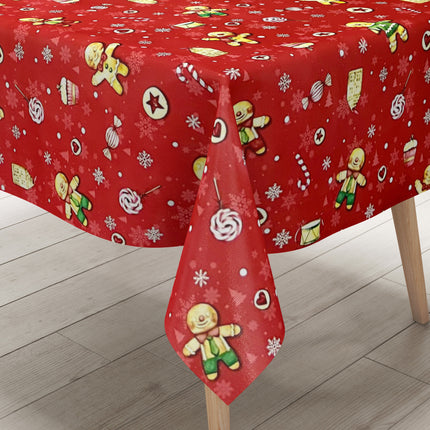 Wachstuch Rolle Weihnachten P1203-1 Lebkuchen rot Rollenware