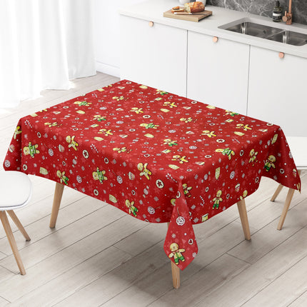 Wachstuch Rolle Weihnachten P1203-1 Lebkuchen rot Rollenware