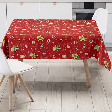 Wachstuch Rolle Weihnachten P1203-1 Lebkuchen rot Rollenware