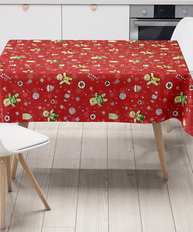 Wachstuch Rolle Weihnachten P1203-1 Lebkuchen rot Rollenware
