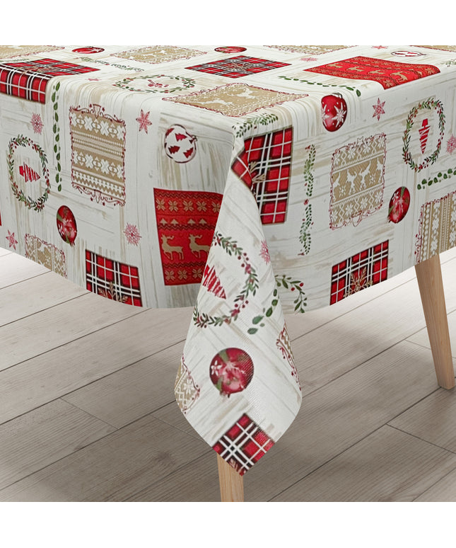 Wachstuch Tischdecke Weihnachten Rentier Advent