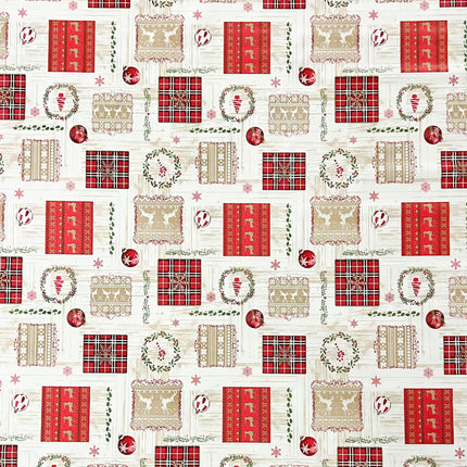 Wachstuch Tischdecke Weihnachten Rentier Advent