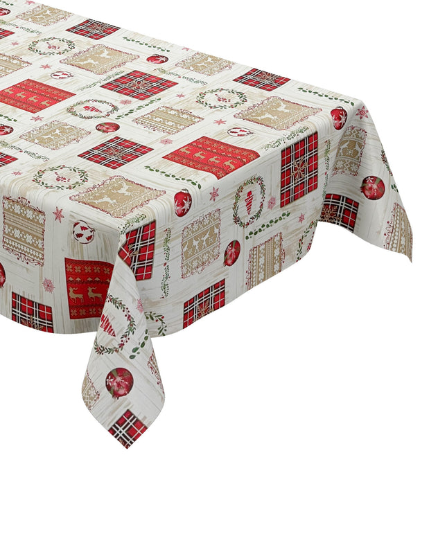 Wachstuch Tischdecke Weihnachten Rentier Advent
