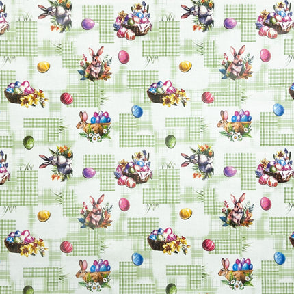 Wachstuch Tischdecke Ostern grün