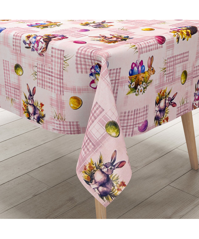 Wachstuch Tischdecke Ostern rosa