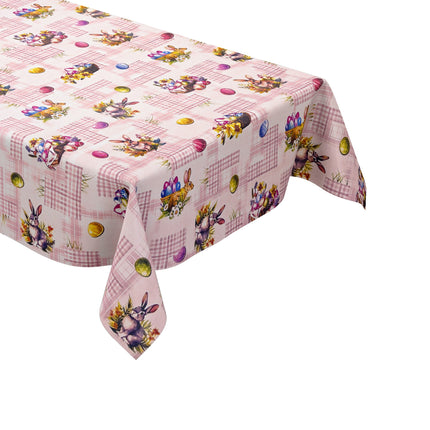 Wachstuch Tischdecke Ostern rosa