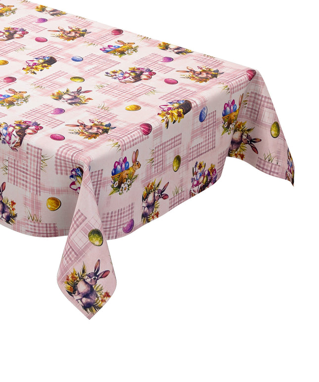 Wachstuch Tischdecke Ostern rosa