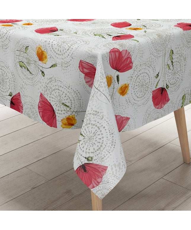 Wachstuch Tischdecke Mohnblumen