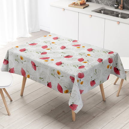 Wachstuch Tischdecke Mohnblumen