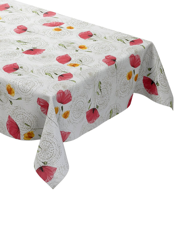Wachstuch Tischdecke Mohnblumen