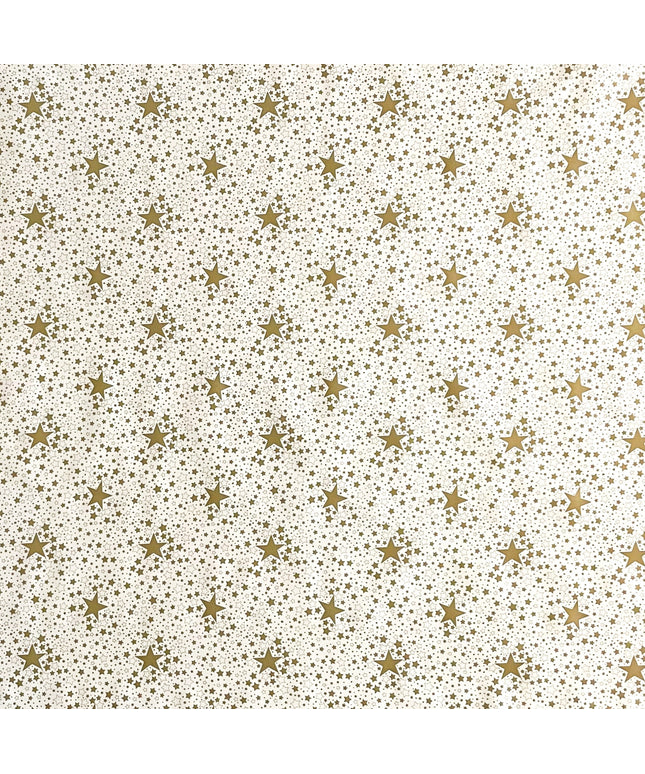 Wachstuch Rolle Weihnachten P226-1 Sterne gold Rollenware