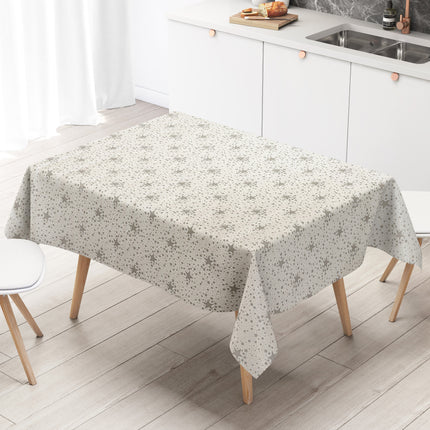 Wachstuch Tischdecke Sterne silber