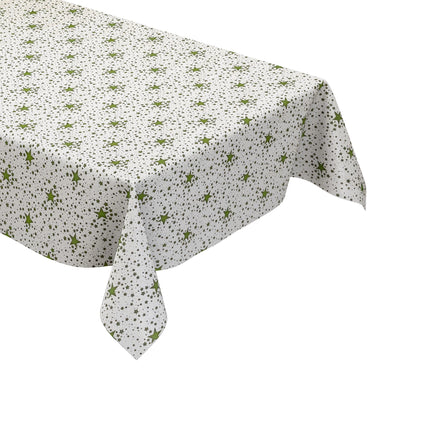Wachstuch Tischdecke grüne Sterne