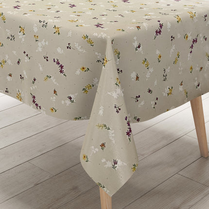 Wachstuch Tischdecke beige