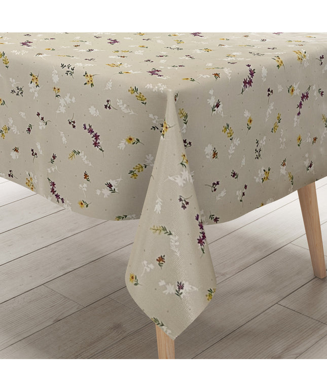 Wachstuch Tischdecke beige