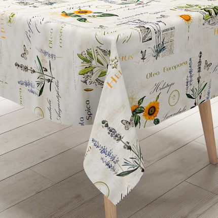 Wachstuch Tischdecke geprägt P732-1 Lavendel Sonnenblumen Meterware eckig rund oval