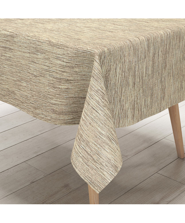 Wachstuch Tischdecke geprägt P733-11 Leinenstruktur beige creme eckig rund oval
