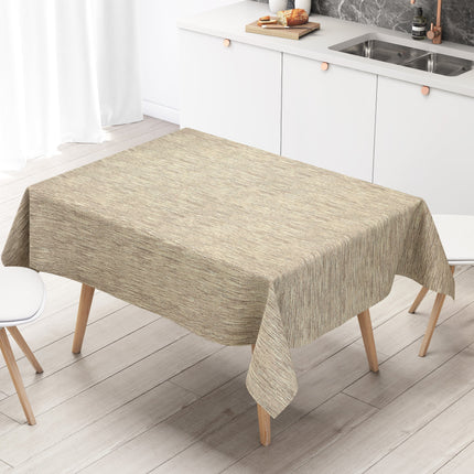 Wachstuch Tischdecke geprägt P733-11 Leinenstruktur beige creme eckig rund oval