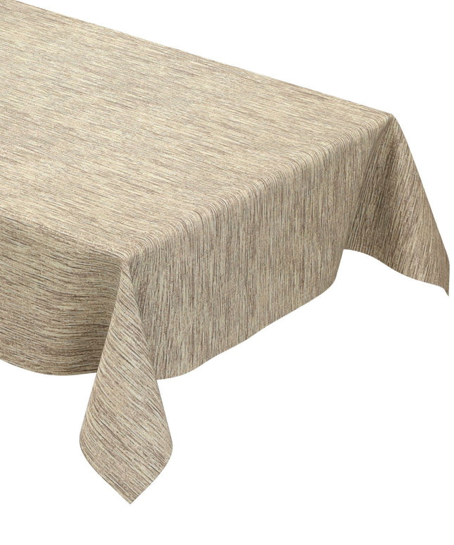Wachstuch Tischdecke geprägt P733-11 Leinenstruktur beige creme eckig rund oval